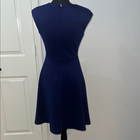 DKNY Blue purpleish Dress with Gold Zipper 2 - Picture 4 of 8